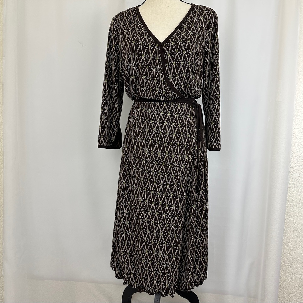 Women’s Max Studio Brown Wrap Dress Size L